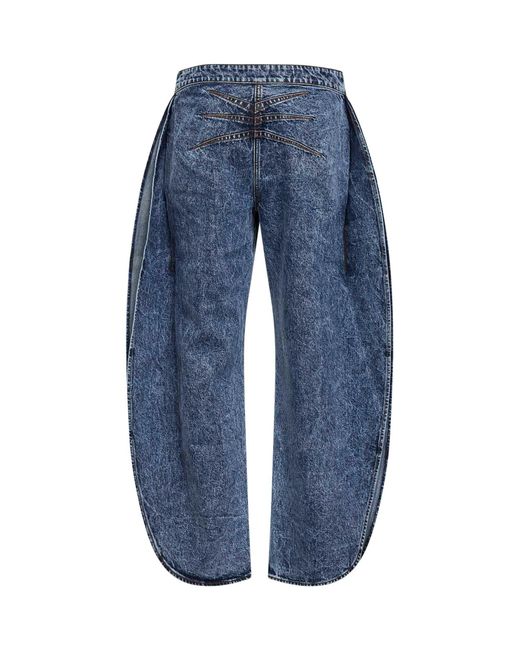 Alaïa Blue Denim Petal Jeans