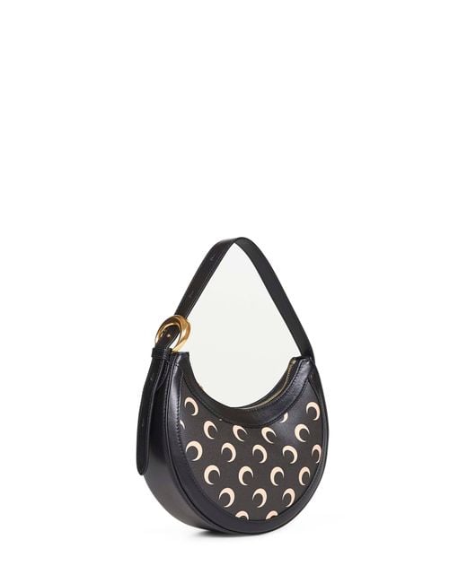 MARINE SERRE Metallic Moon Canvas Eclips Mini Shoulder Bag