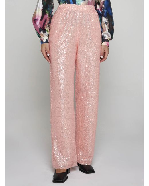 Stine Goya Pink Fatou Sequined Trousers