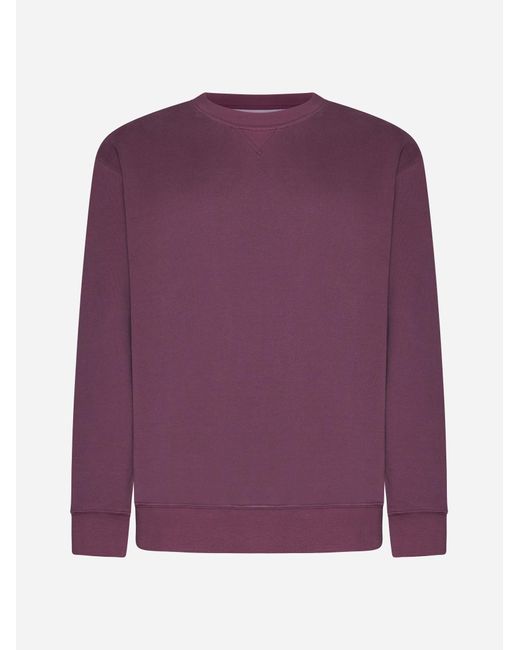 Brunello Cucinelli Purple Cotton Sweatshirt for men