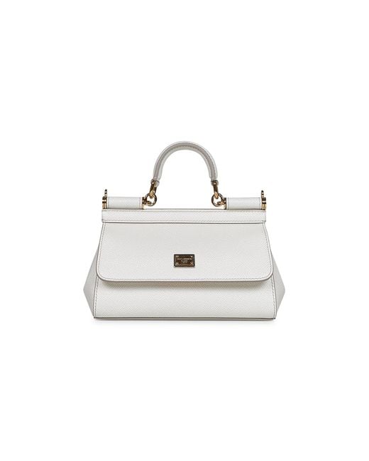 Dolce & Gabbana White Small Sicily Handbag