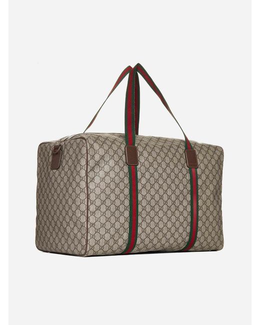 Gucci GG Supreme Fabric Large Travel Bag in Brown for Men Lyst UK