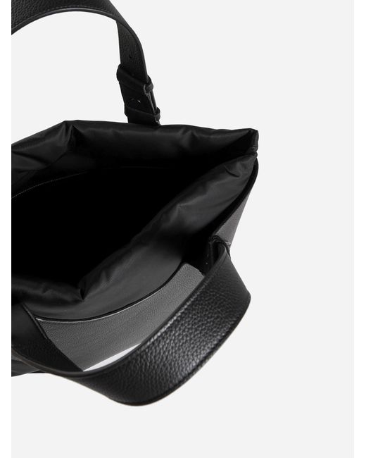 Ferragamo Black Cut Out Leather And Nylon Bag for men