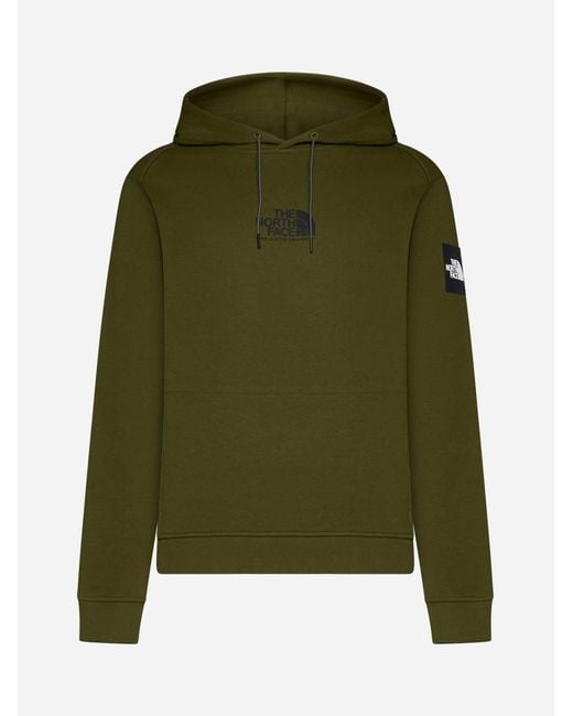 The North Face Green Fine Alpine Cotton Hoodie for men