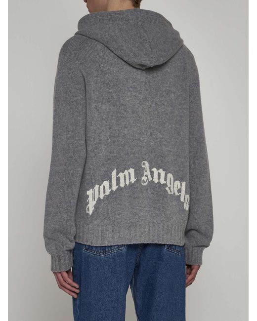 Palm Angels Gray Sweaters for men