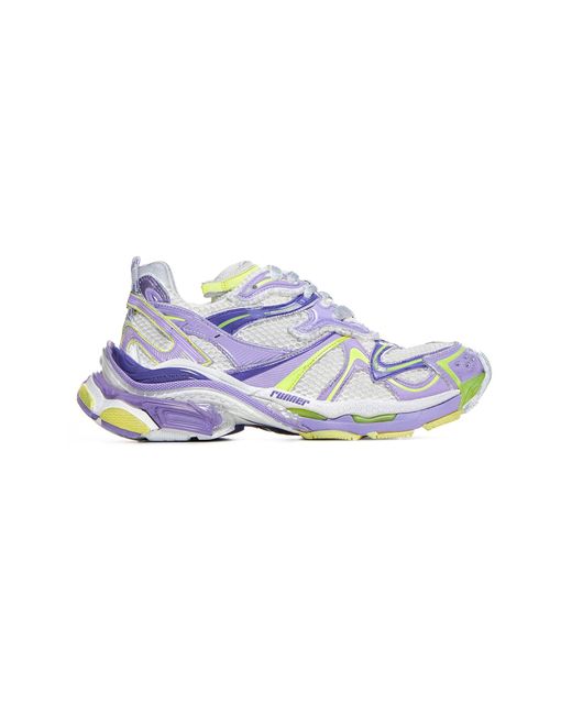 Balenciaga Blue Runner 2.0 Mesh And Faux Leather Sneakers