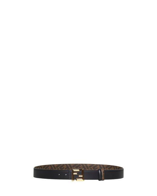 Fendi White Reversible Leather Belt