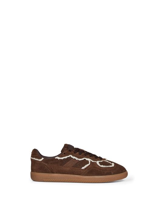 Alohas Brown Chocolate Suede Tb.490 Sneakers With Crochet Details