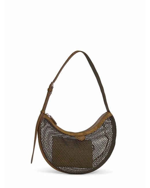 Alaïa Metallic Camouflage One Piece Demi Lune Shoulder Bag