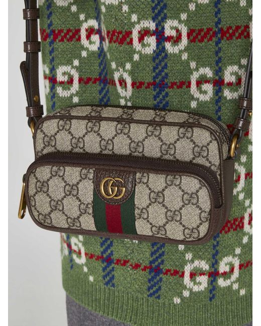 Gucci White Ophidia GG Fabric Mini Bag for men