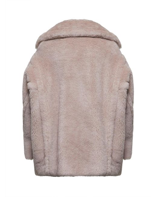 Max Mara Gray Short Teddy Bear Icon Coat