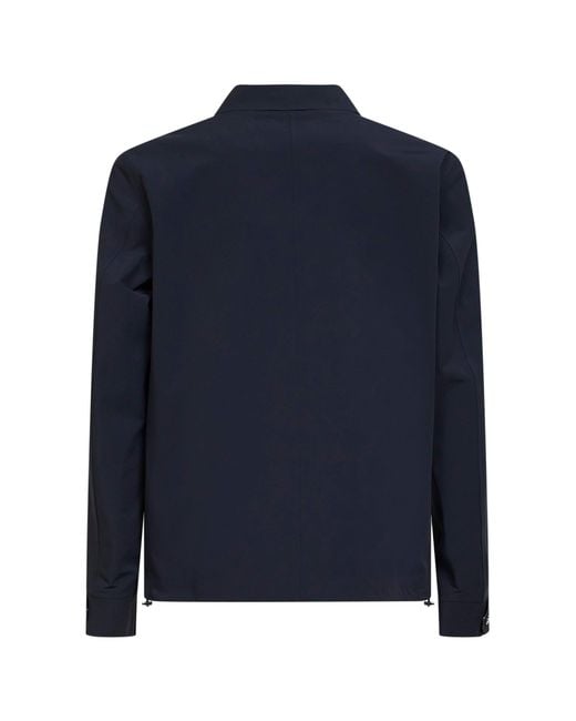 Herno Blue Double Bi-Stretch Essence Shirt Jacket for men