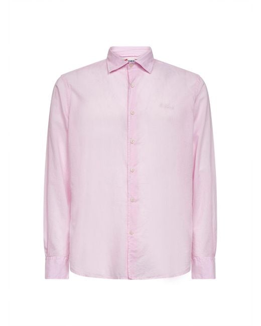 Mc2 Saint Barth Pink Chemise Shirt Voile Cotton for men