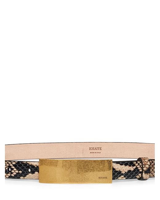 Khaite White Belt Berlin Taupe Python-Embossed Leather