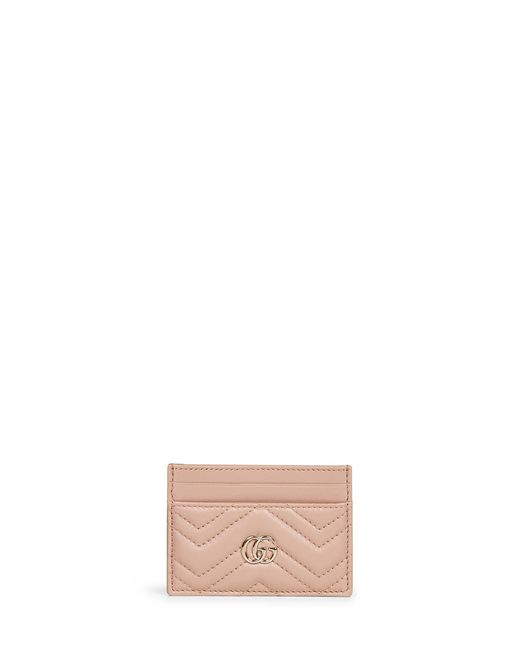 Gucci Pinkish Gg Marmont Card Holder