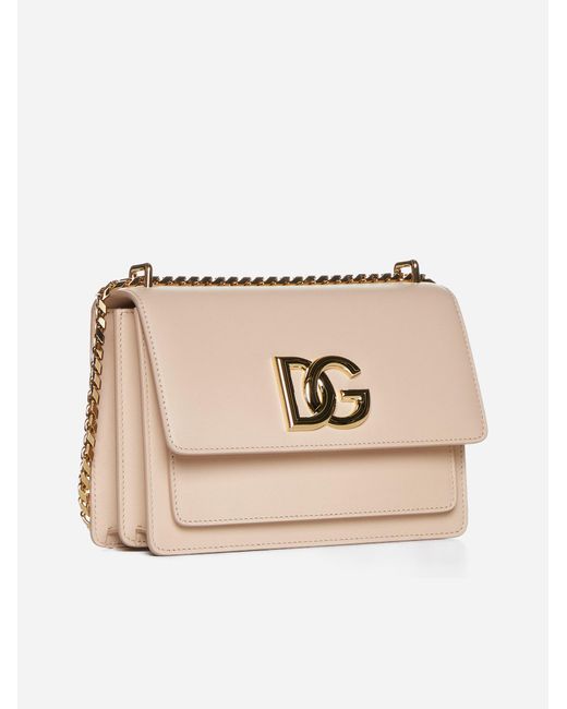 Dolce & Gabbana Natural 3.5 Leather Crossbody Bag