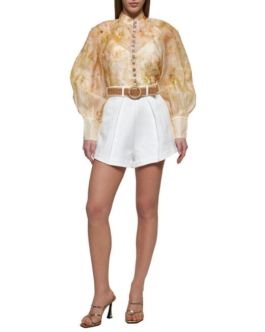 Blusa A Fiori Crush Gialla di Zimmermann in Natural
