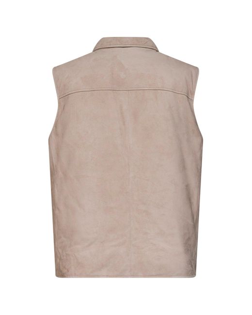 Brunello Cucinelli Gray Padded Vest for men