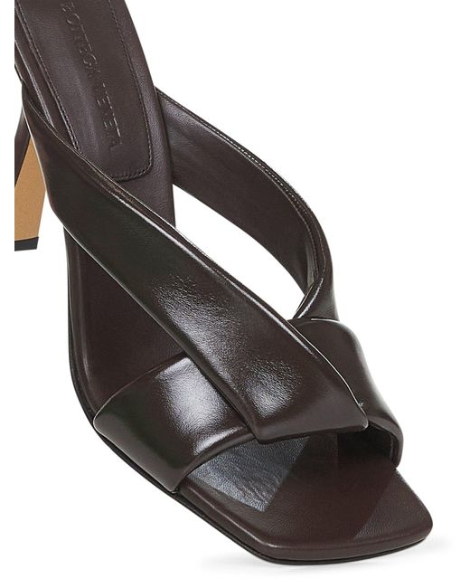 Bottega Veneta Black Shiny Calf Leather Riva Mules