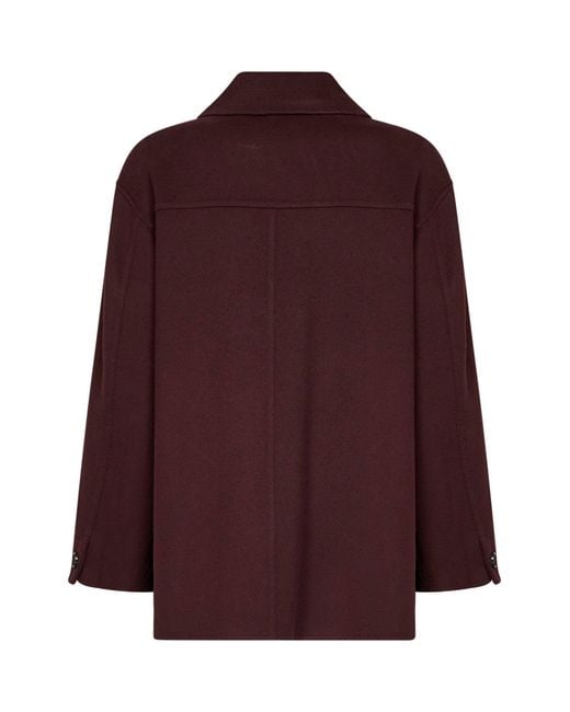 Max Mara Purple Dark Smmgiugno Short Coat