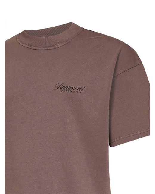 Represent Brown Truffle Owners Club Script T-Shirt for men