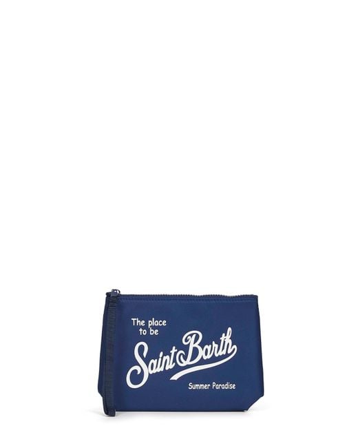 Mc2 Saint Barth Blue Aline Printed Clutch Bag for men