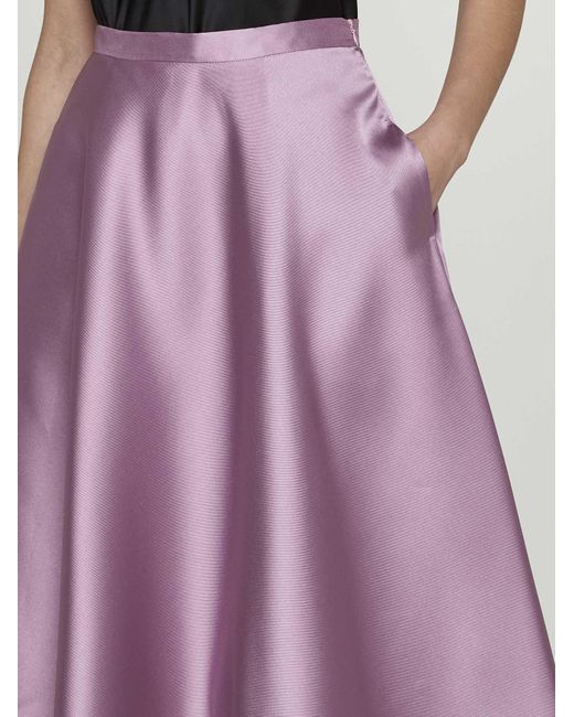Blanca Vita Purple Glicyzia Satin Skirt