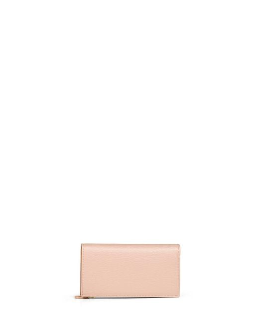Stella McCartney Pink Blush Logo Vertical Tri-Fold Wallet