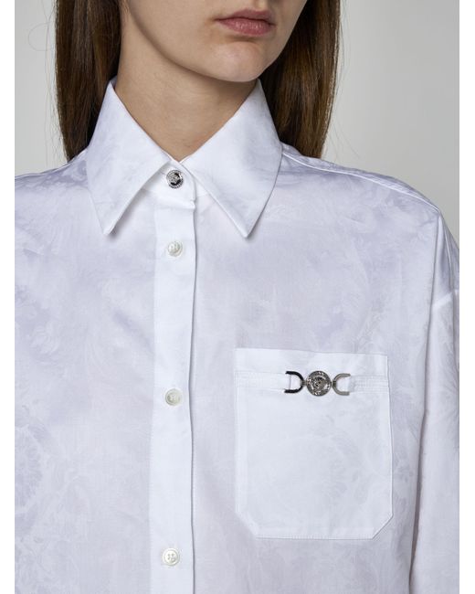 Versace White Barocco Cotton Shirt
