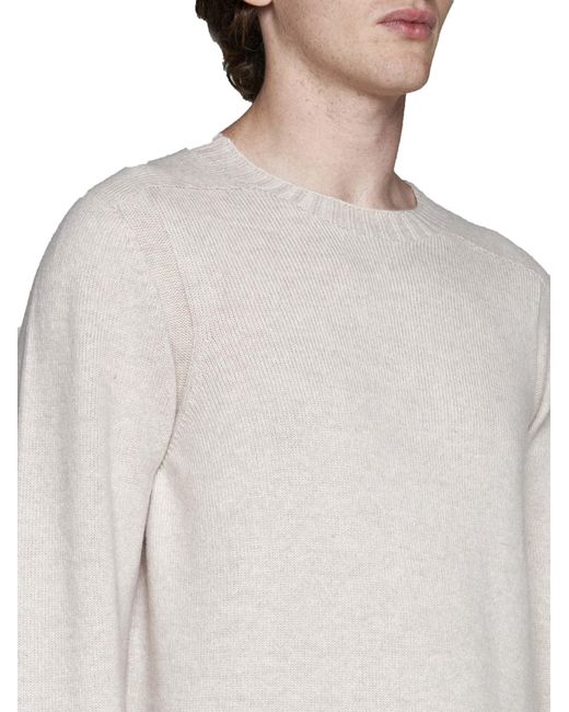 D 40 White Wool Sweater for men