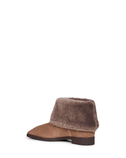 Totême  Brown Fold-Down Shearling Ankle Boots