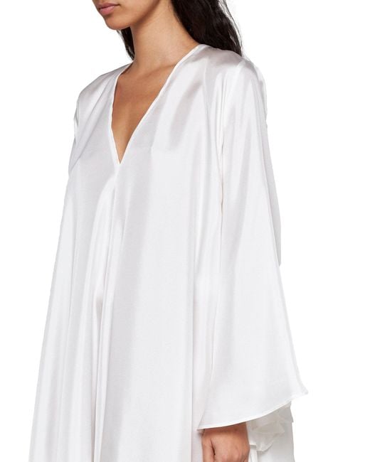 Blanca Vita White Silk Aeonium Dress