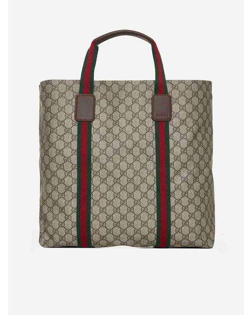 Gucci Brown Super Tender Coated-canvas Tote Bag for men