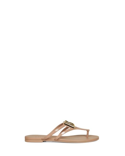Dolce & Gabbana Multicolor Powder Rubber Logo Thong Sandals