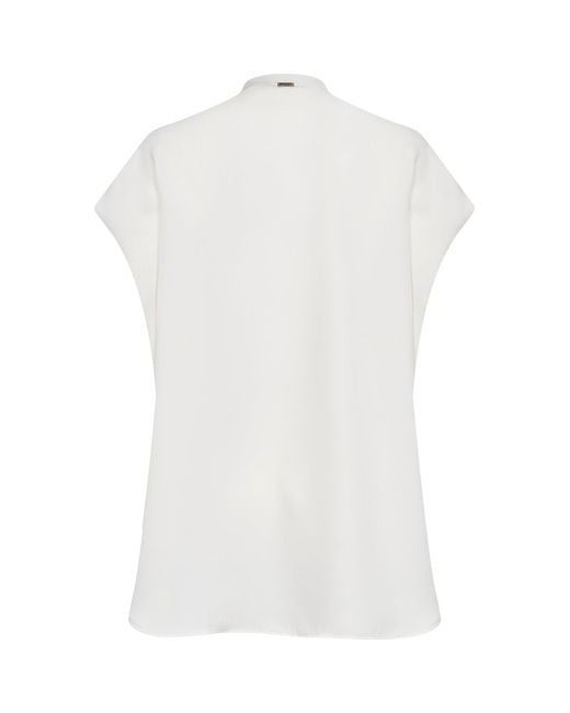 Herno White Natural Lucent Cady Shirt