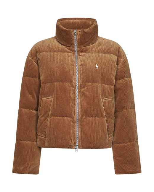 Polo Ralph Lauren Brown Tan Corduroy Padded Jacket