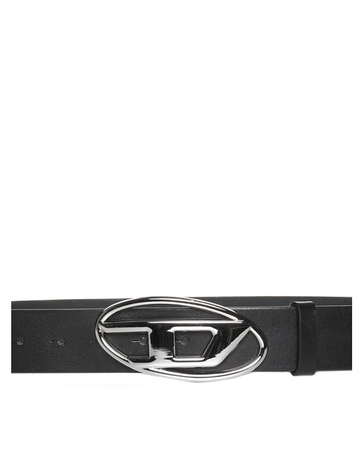 DIESEL White Belt With D-Logo Buckle