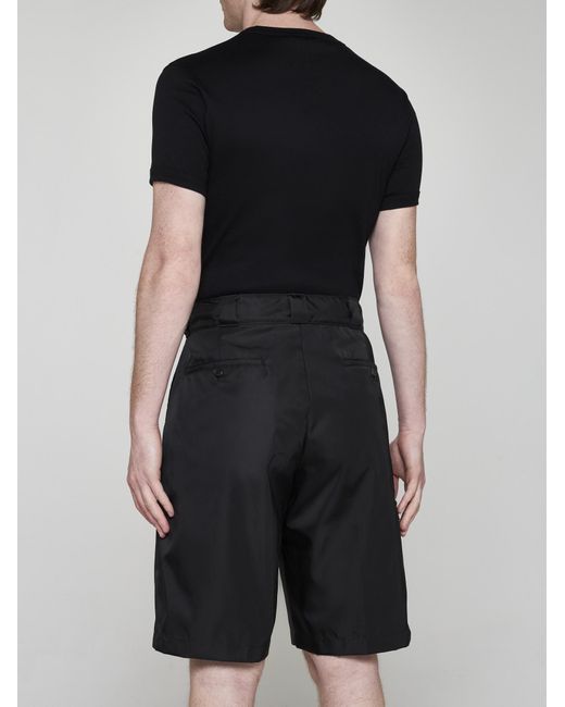 Prada Black Re-nylon Shorts for men