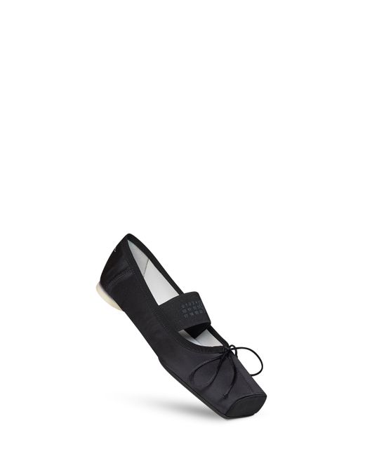 MM6 by Maison Margiela White Satin Ballet Flats