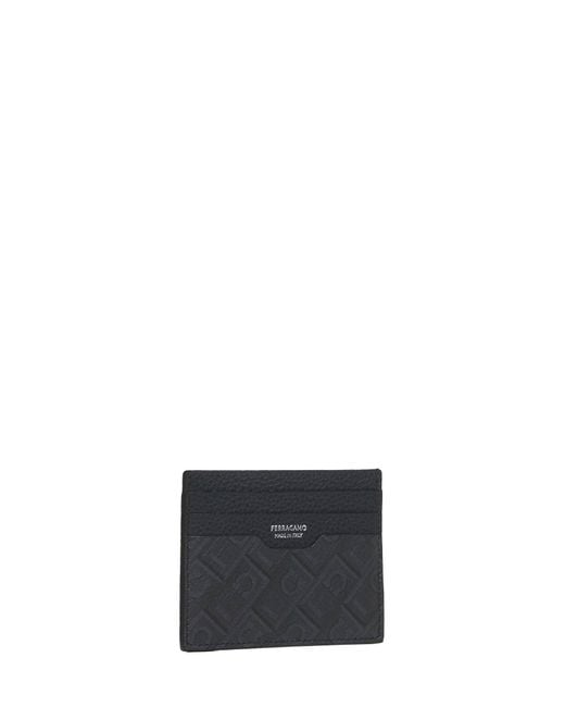 Ferragamo White Monogram Cardholder for men