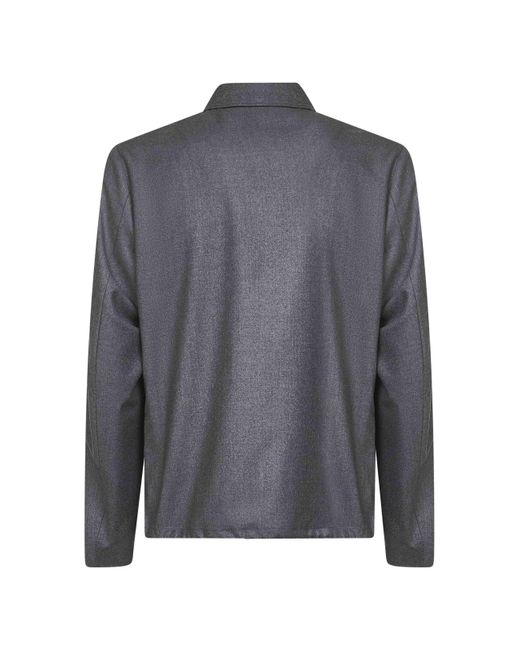 D 40 Blue Virgin Wool Chore Jacket for men