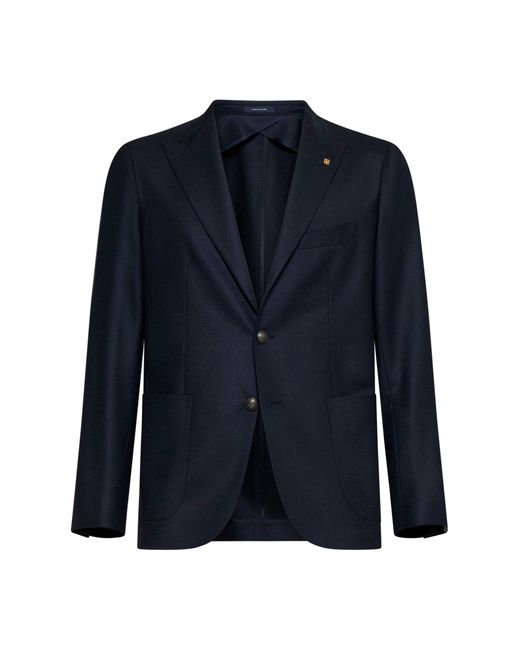 Tagliatore Blue Montecarlo Wool And Cashmere Blazer for men