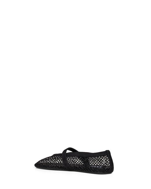 Alaïa Black Ballet Flats Lamé Suede