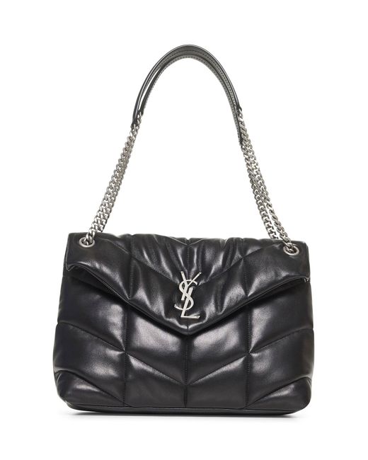 Borsa A Spalla Puffer Media Nera di Saint Laurent in Black