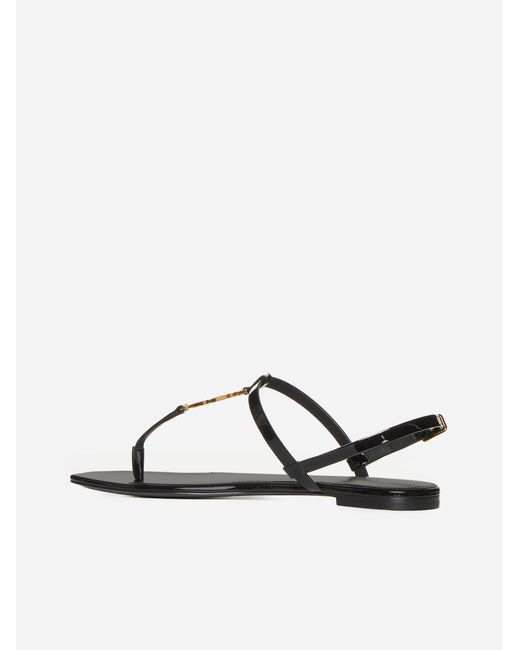 Cassandra ysl deals monogram patent sandals