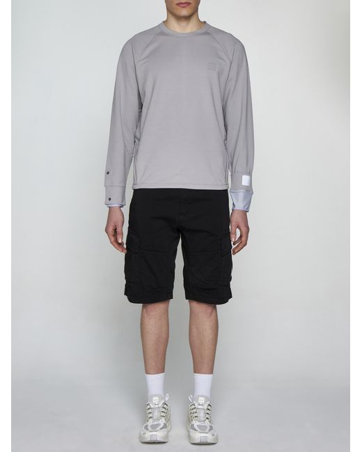 C P Company Gray Stretch Cotton Sweatshirt for men