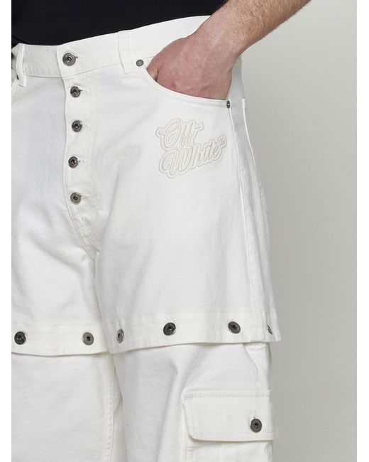 Off-White c/o Virgil Abloh White 90s Logo baggy Jeans for men