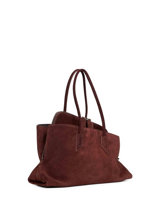 The Attico Brown Light Chocolate "La Passeggiata Medium" Top Handle Bag