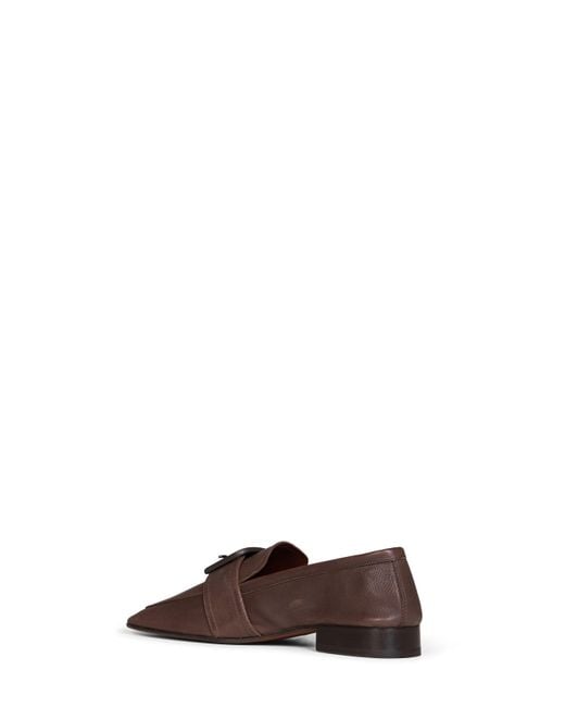 Dries Van Noten Brown Natural-Grain Leather Loafers