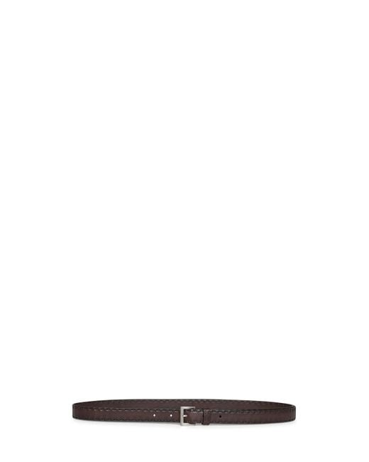 Prada White Coffee Antiqued Nappa Leather Belt